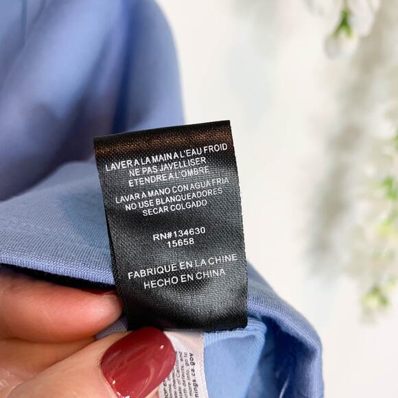 NWT SUNDAY IN BROOKLYN asymmetrical cut-out top blue boho 2850 - Picture 7 of 9